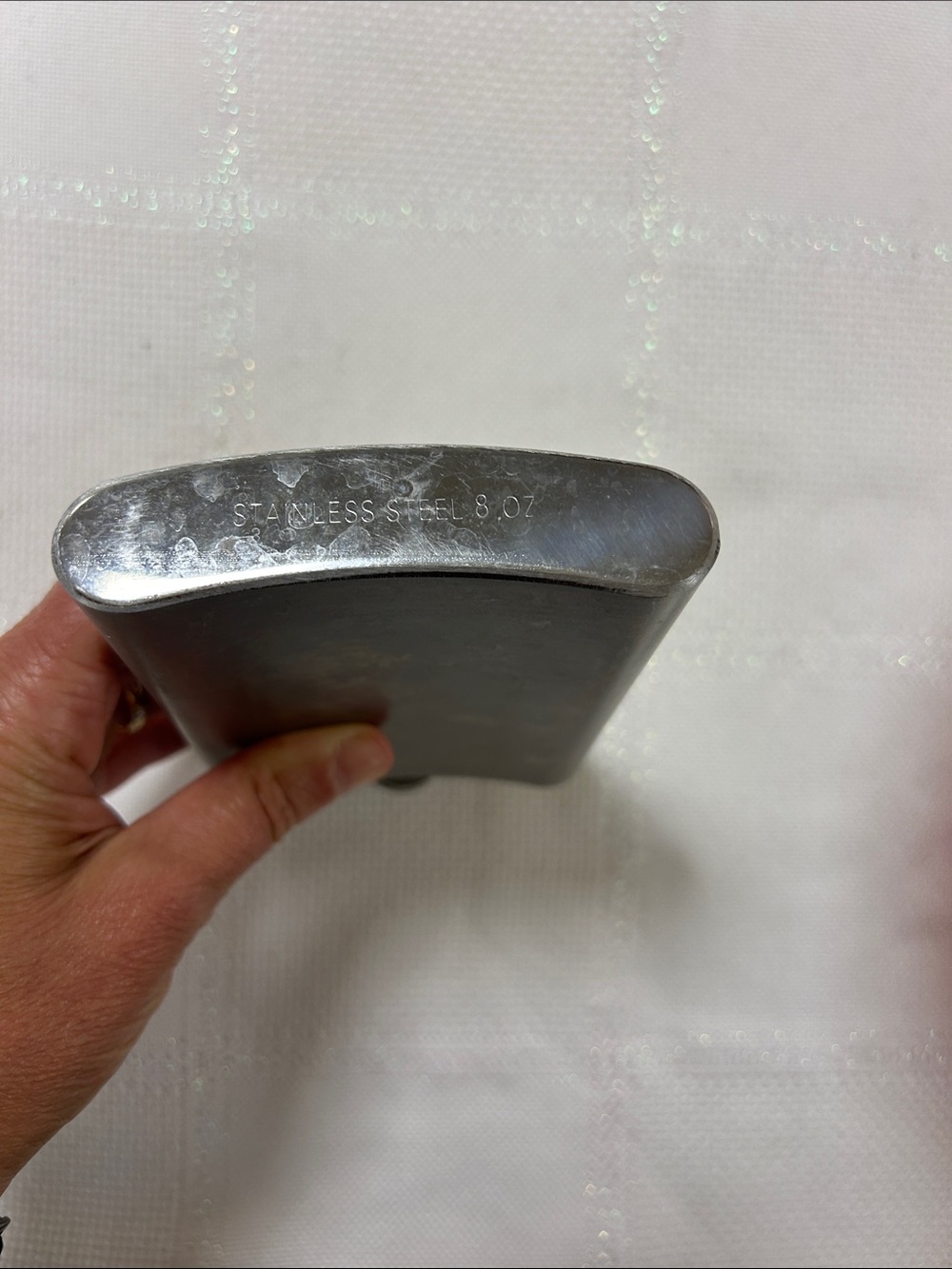 Stainless Steel Hip Flask - Silver Finish image 3